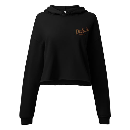 DeLuis Guitars Embroidered Women's Crop Hoodie