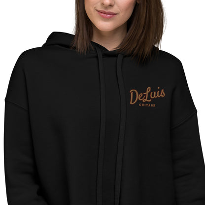 DeLuis Guitars Embroidered Women's Crop Hoodie