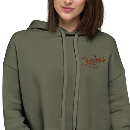 DeLuis Guitars Embroidered Women's Crop Hoodie