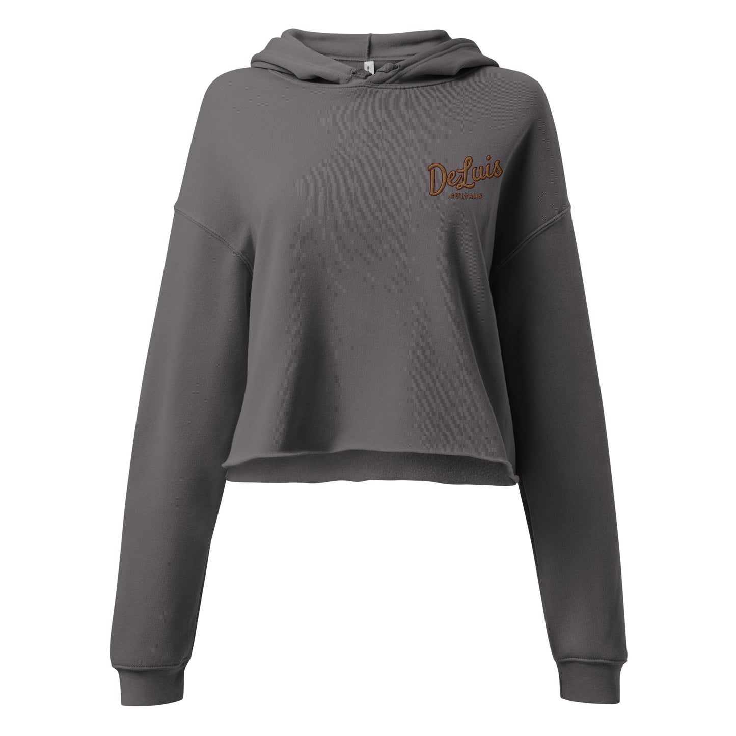 DeLuis Guitars Embroidered Women's Crop Hoodie